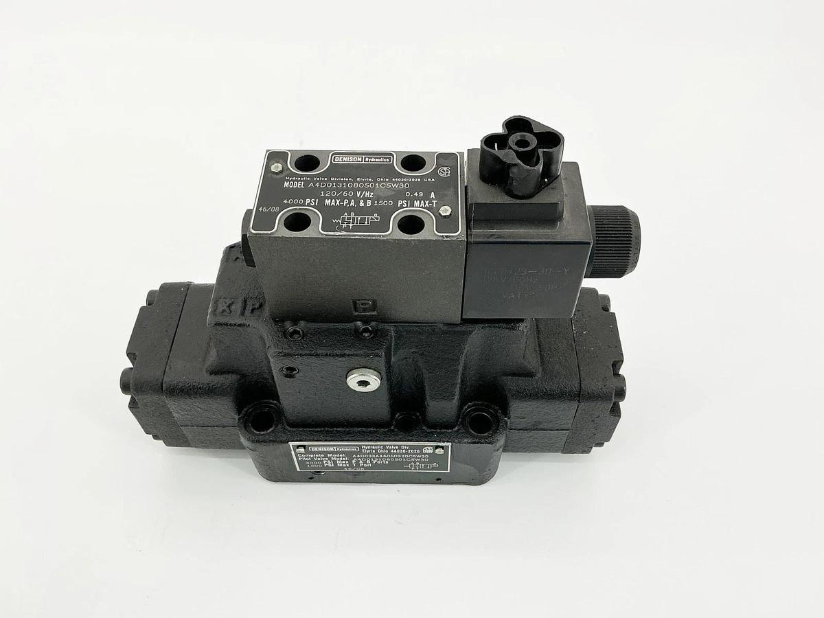 New Denison A4D033A46050320C5W30 Hydraulic Valve 110/120V 3000PSI - No Box