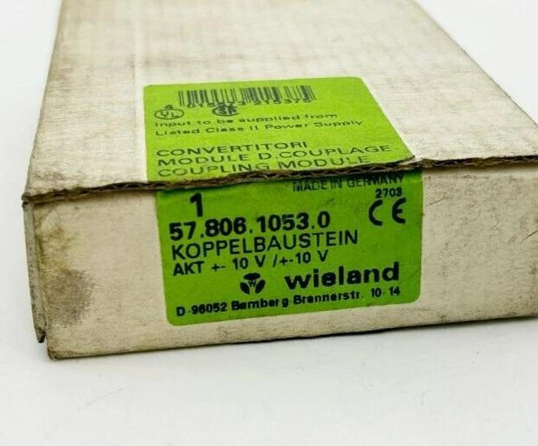 New Wieland 57.806.1053.0 AKT Analog Isolation Coupling Module 24VDC