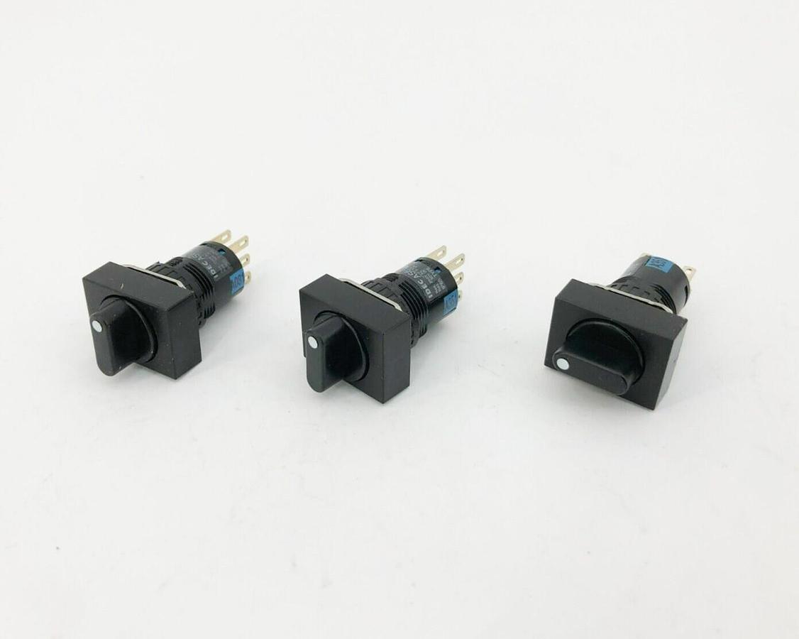 Lot of 3 New IDEC AS6H-3Y2P Rotary Switches 3-Pos. Maintained 16mm