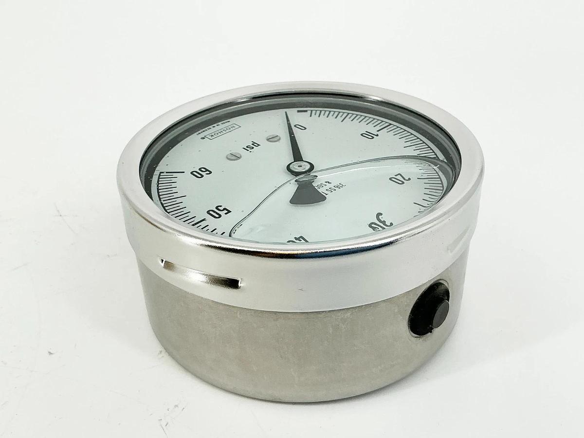New NoShok 40-500-60 Pressure Gauge 4" Face 1/2"NPT 60PSI
