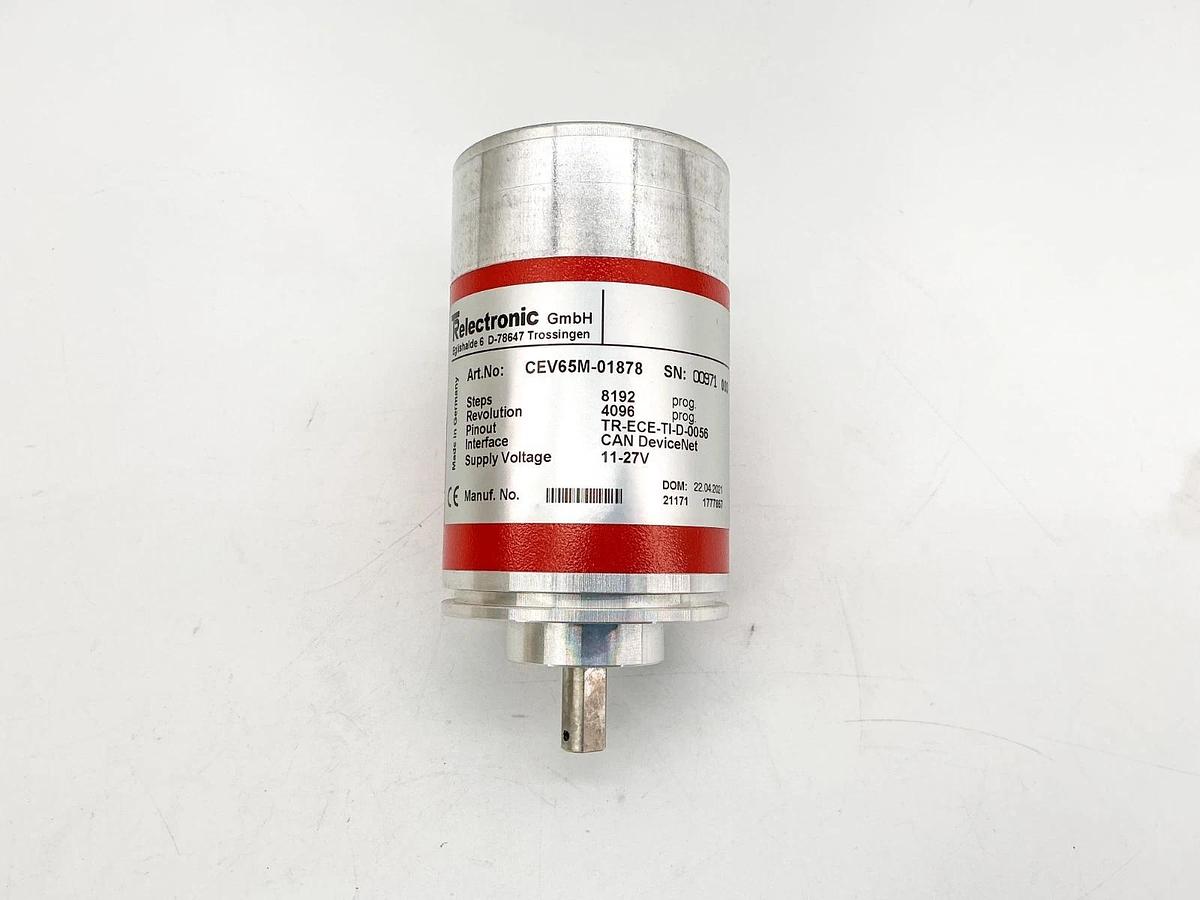 New TR Electronic CEV65M-01878 CAN DeviceNet Encoder 11-27V 4096 Revs 8192 Steps