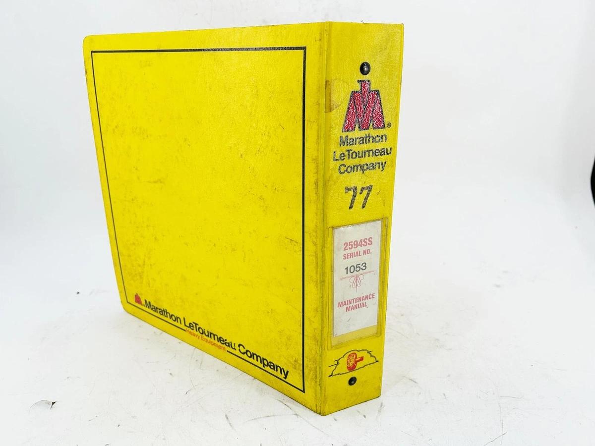 Used LeTourneau 1053 Maintenance Manual 2594SS