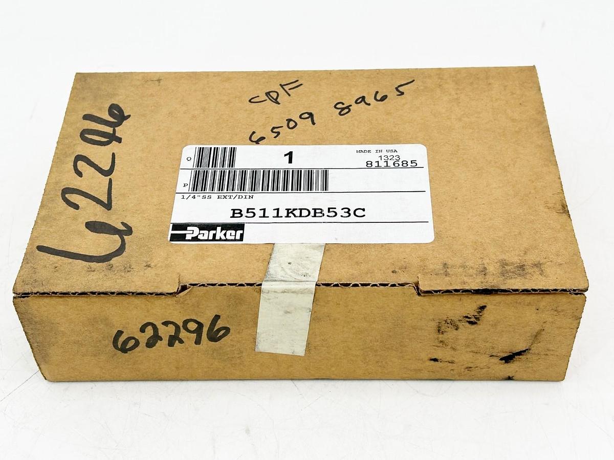 New Parker B511KDB53C B5 Solenoid Valve 1/4" NPT 120V 50/60Hz B5 Series