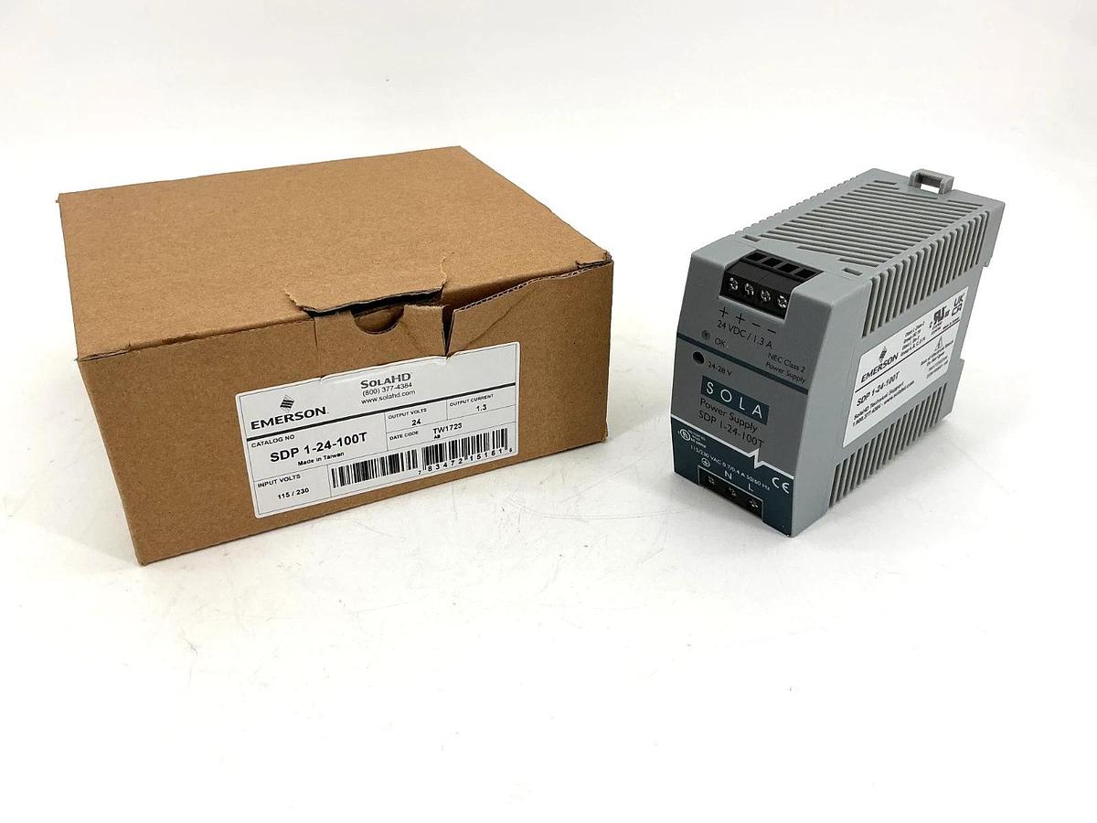 New Emerson Sola SDP-1-24-100T Power Supply 1.3A 24VDC 115/230VAC