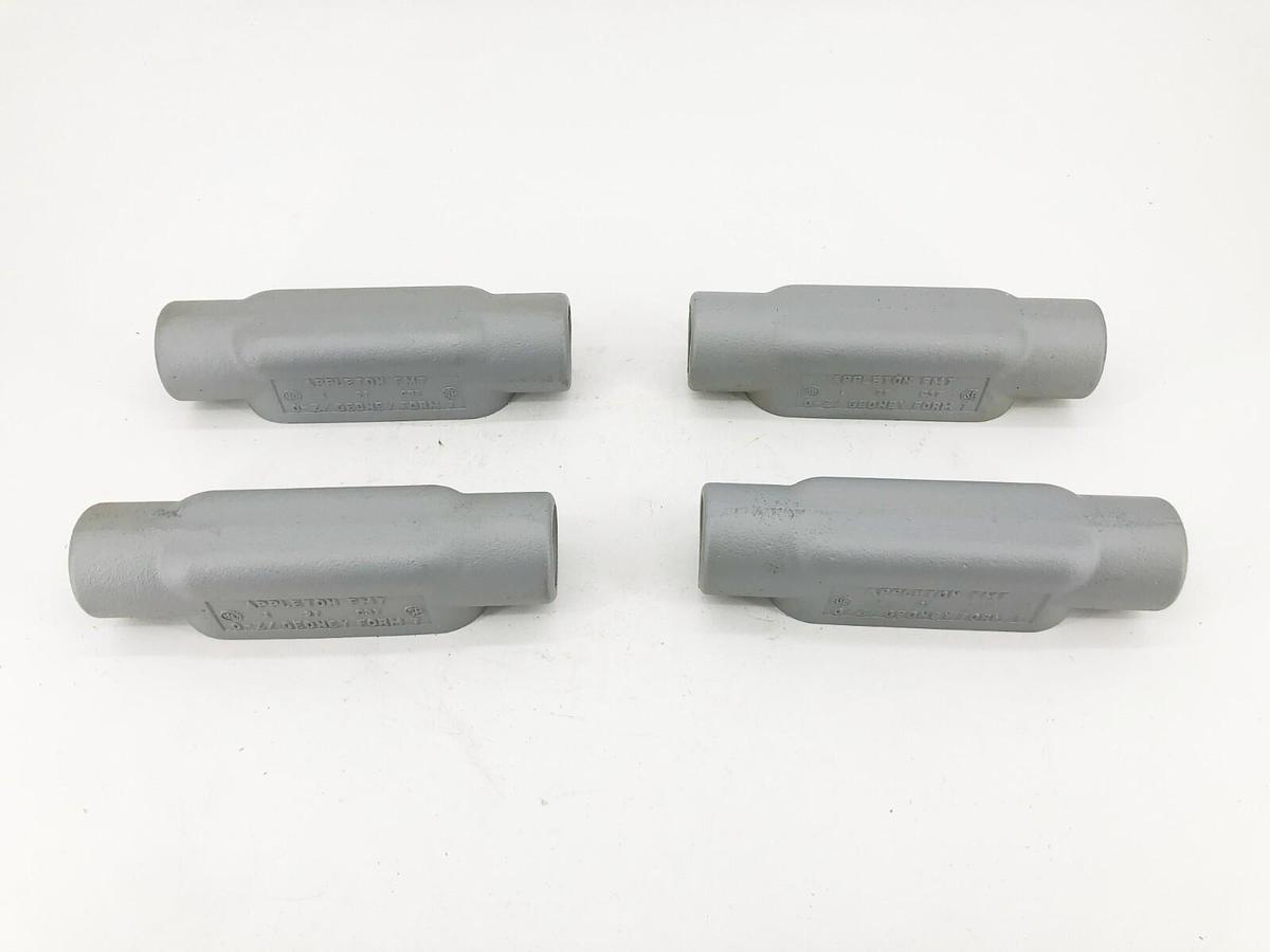 Lot of 4 New Appleton C37 Conduit Outlet Bodies 1" Grayloy FM7