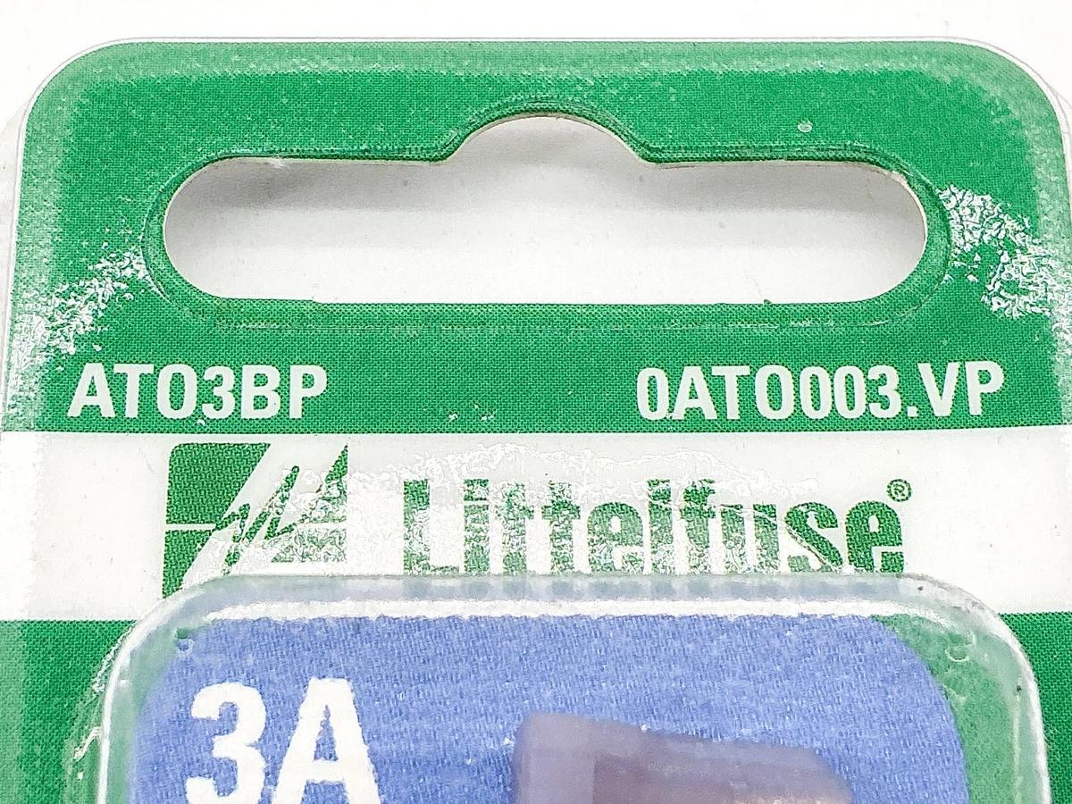 New Lot of 10 Littelfuse ATO003.VP Carded Fuse 3A ATO3BP