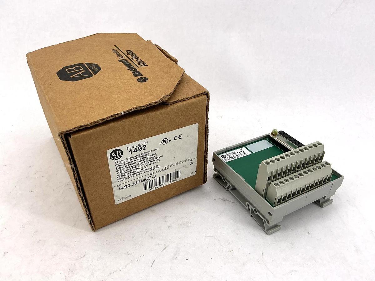 New Allen Bradley 1492-AIFM6S-3 Ser A 6CH Isolated Feed-Through Interface Module