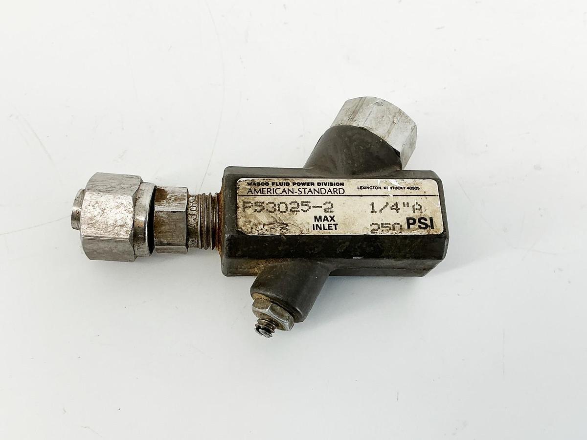 Used American Standard P53025-2 Floreg Valve 1/4" 250PSI