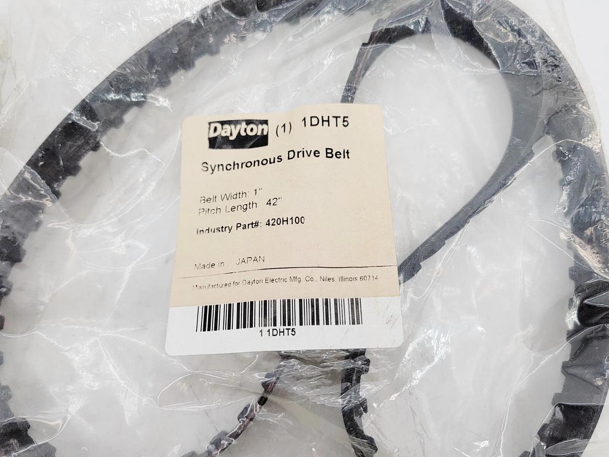 Lot of 2 New Dayton 1DHT5 Synchronous Drive Belt 420H100 1" Width