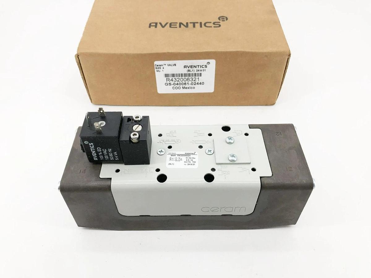 New Aventics R432006321 Pneumatic Directional Valve 5-Way 150psi Size 4 120VAC