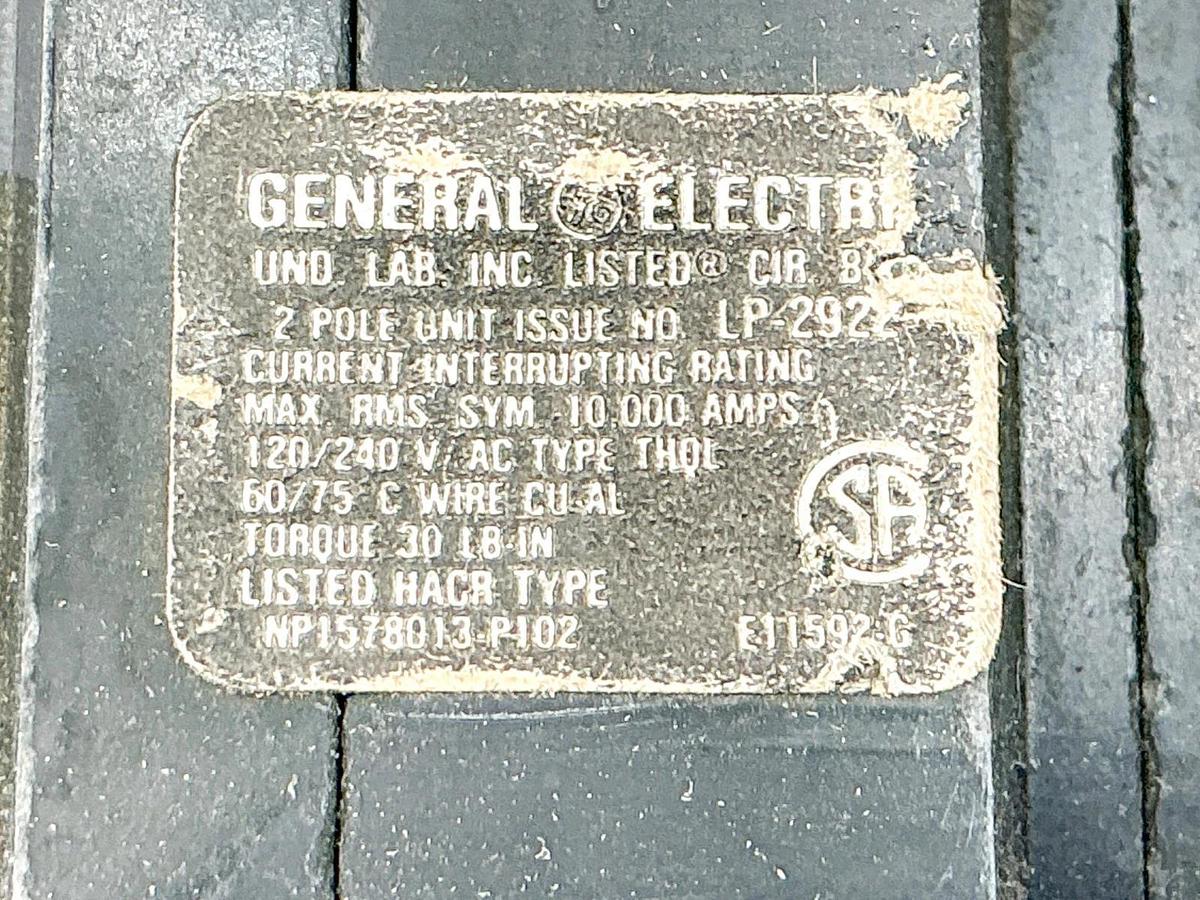 Used Lot of 2 General Electric THQL2130 Circuit Breaker 30A 240V 2P Type HACR