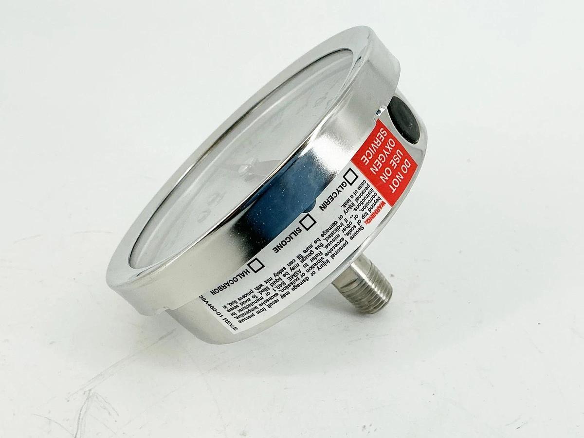 New Ashcroft 35-1009-SW-02B-60#-XLJ Pressure Gauge 3-1/2" 60PSI 316 Tube