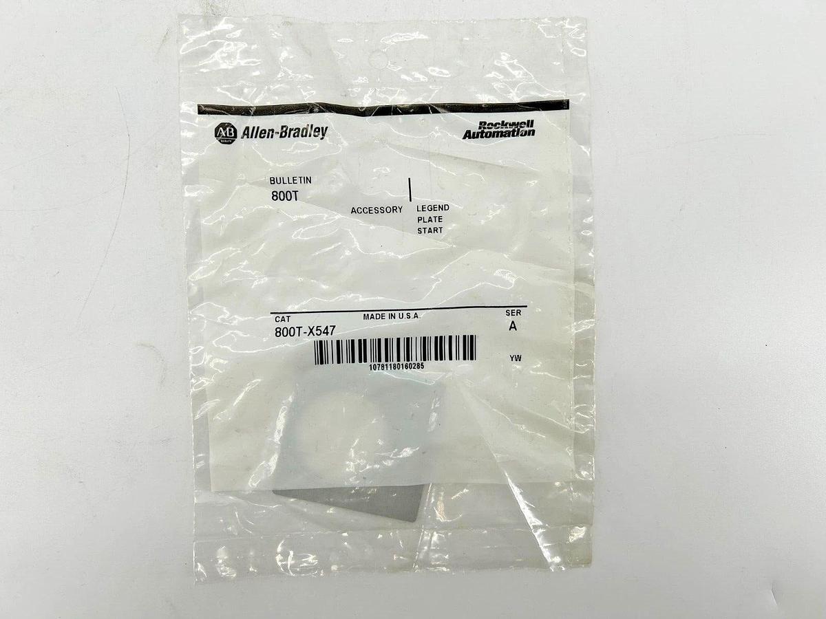 New Lot of 2 Allen Bradley 800T-X547 Legend Plate Ser A