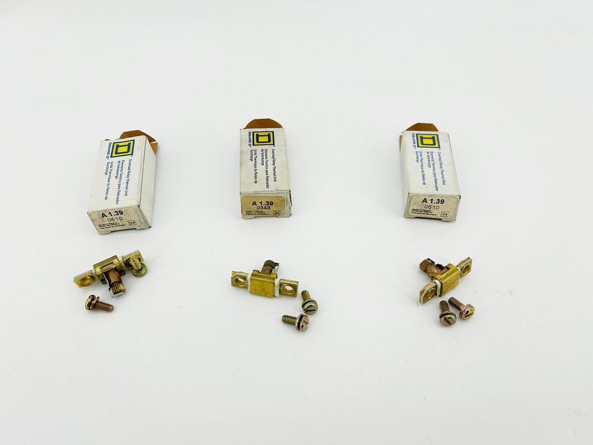 Lot of 3 New Square A1.39 Heater Overload Relays