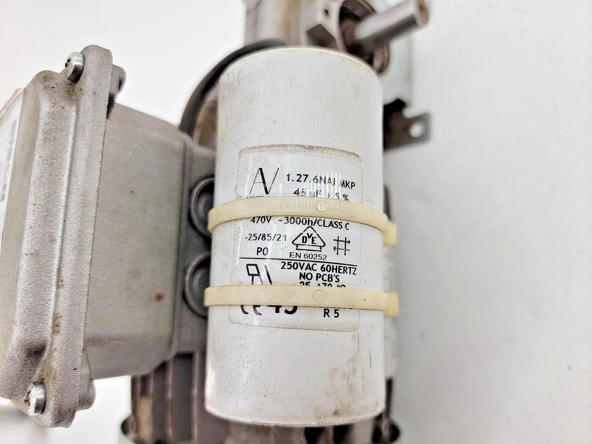 Used Bison 026-828-9020 Right Angle Gearmotor 1/4HP 115V 20:1 3.2A 85RPM  5/8" Shaft
