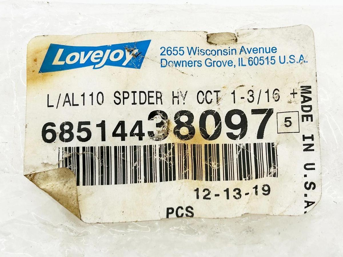 New Lovejoy 685144-38097Coupling Insert L/AL110 SPider Hy OCT 1-3/16"