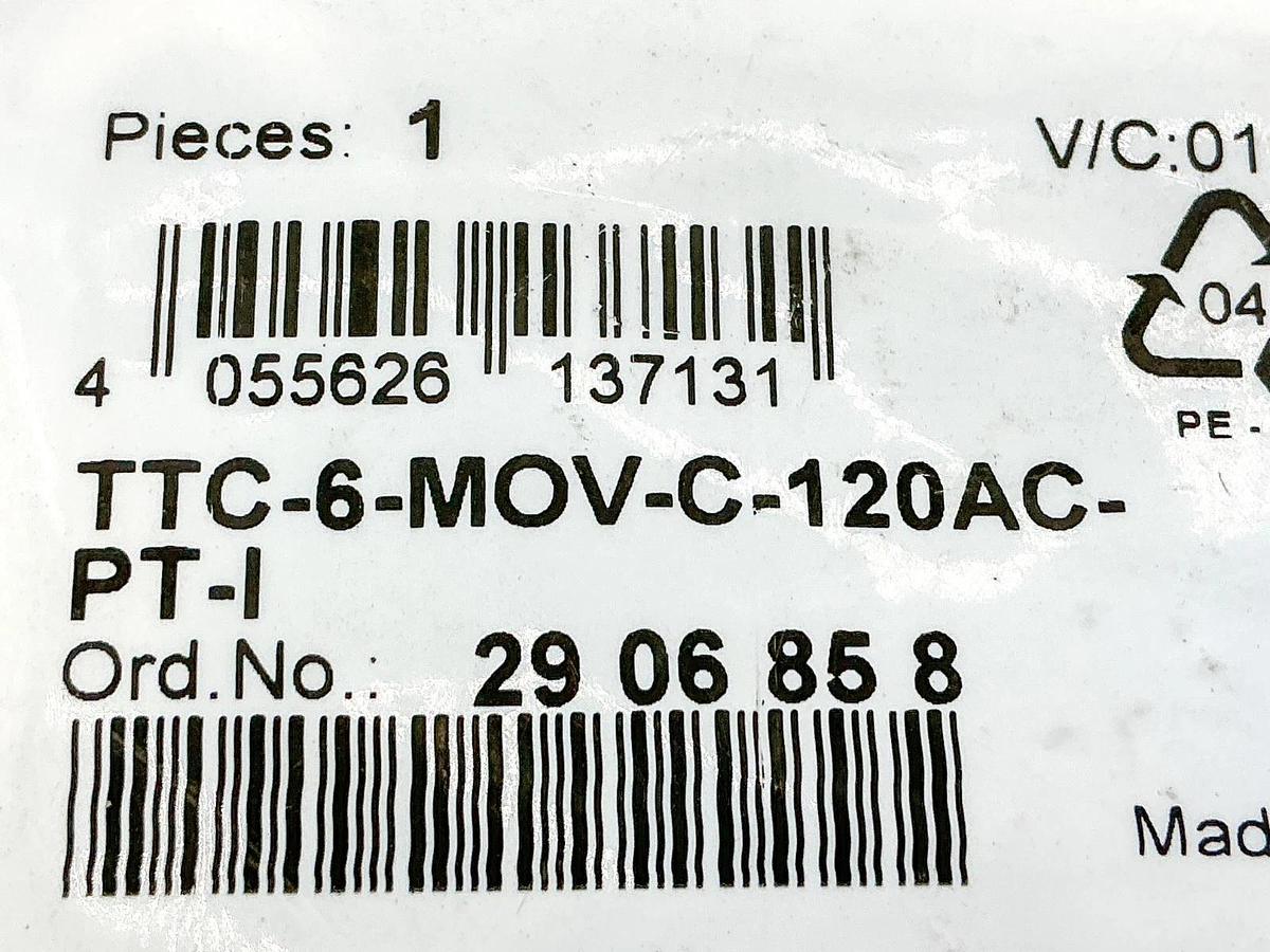 New Phoenix Contact TTC-6-MOV-C-120AC-PT-I Surge Protector 120VAC 10A