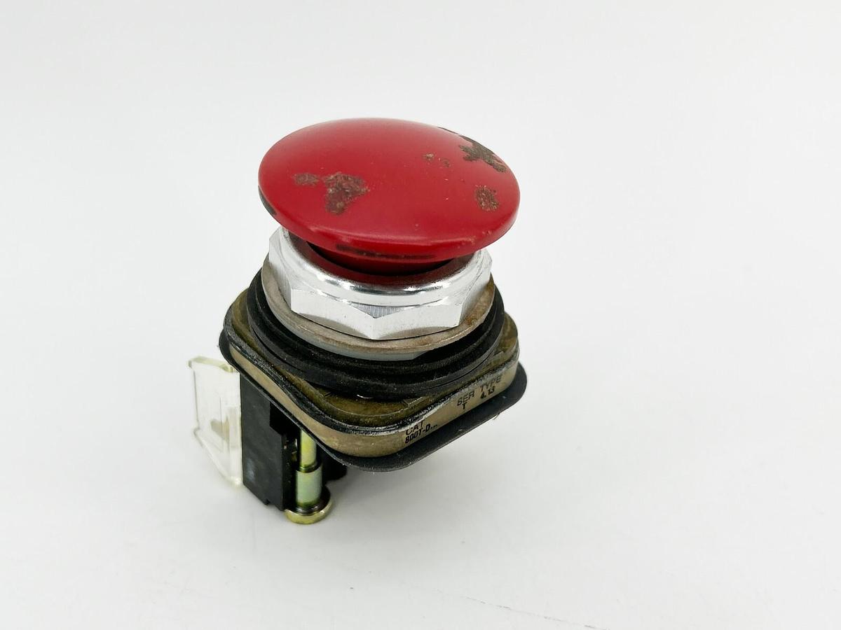 Used Allen Bradley 800T-D6A Pushbutton Momentary Contact 30MM Red Ser. T