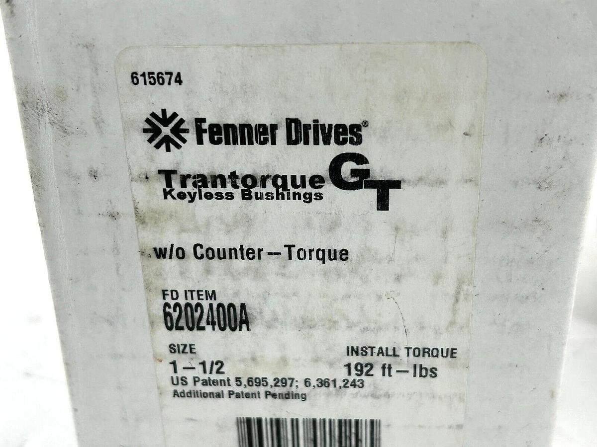New Fenner Drives 6202400A Trantorque GT W/O Counter Torque 1-1/2 192LBS Torque