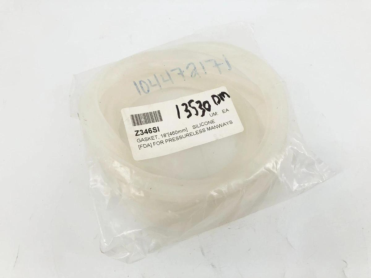New Z346SI Silicone (FDA) Gasket for Pressureless Manways 18" 460mm