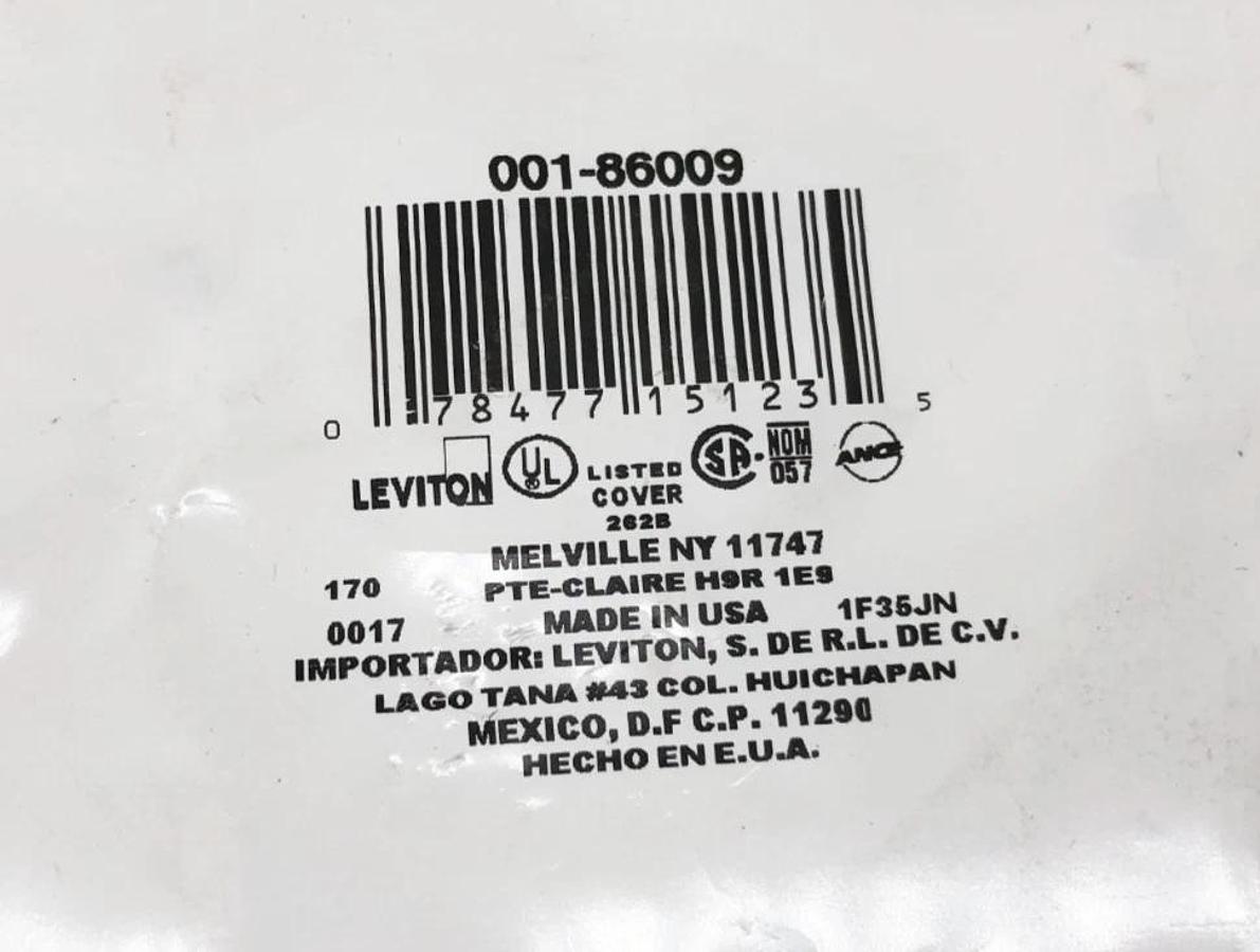 Lot of 25 New Leviton 001-86009 Ivory Wall Plates 2-Gang Toggle Switch