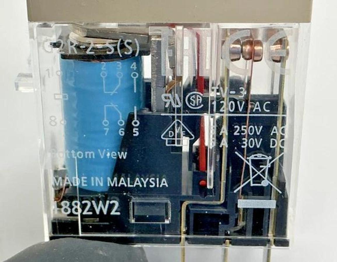 Used Lot of 5 Omron G2R-2-S DC24 Power Relay 2-Pole 8-Pin 5A 250VAC Coil 24VDC