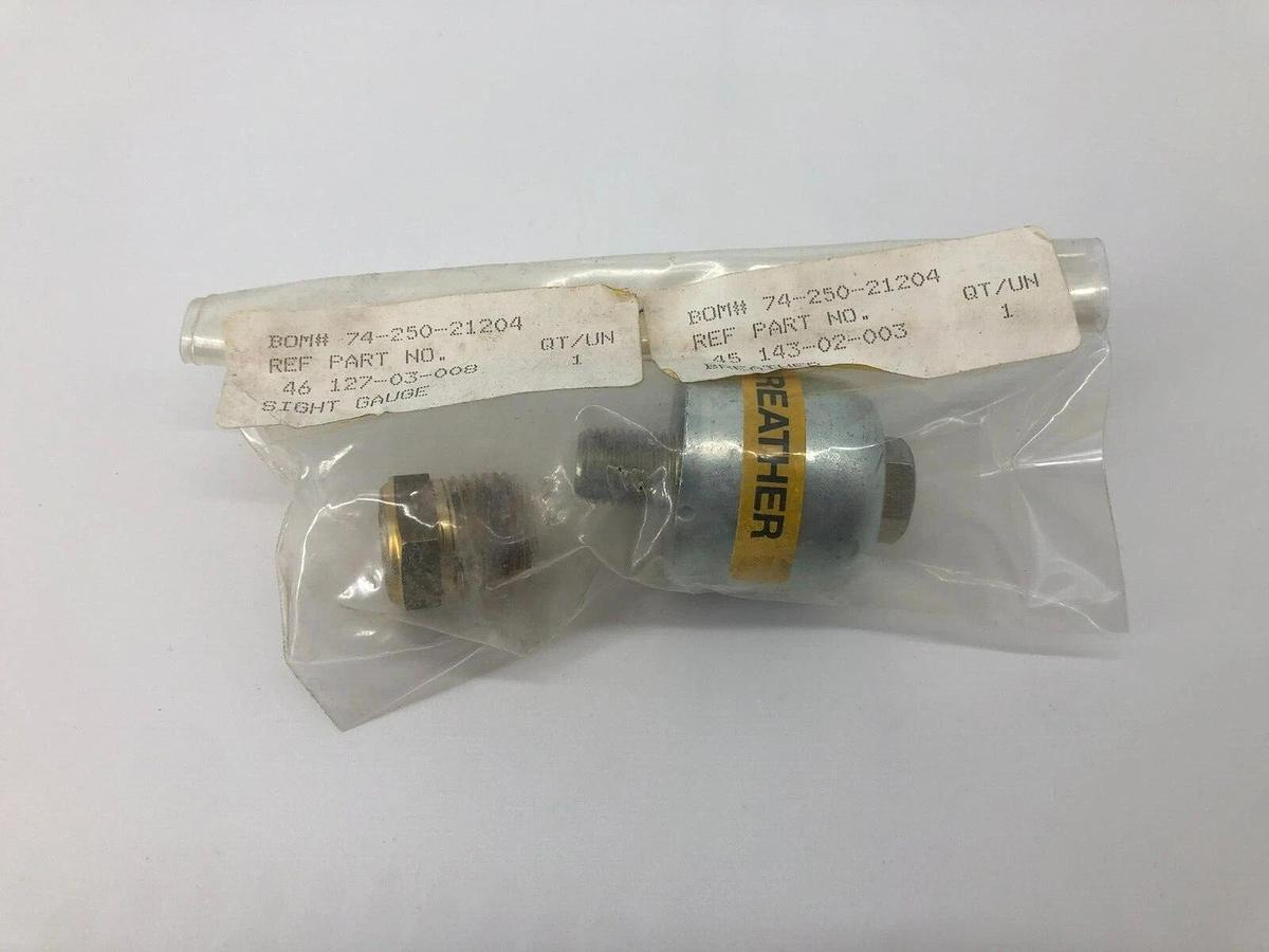 Used New Unbranded 1577-AL Breather with LSP151-4R-BULLSEYE Sight Gauge