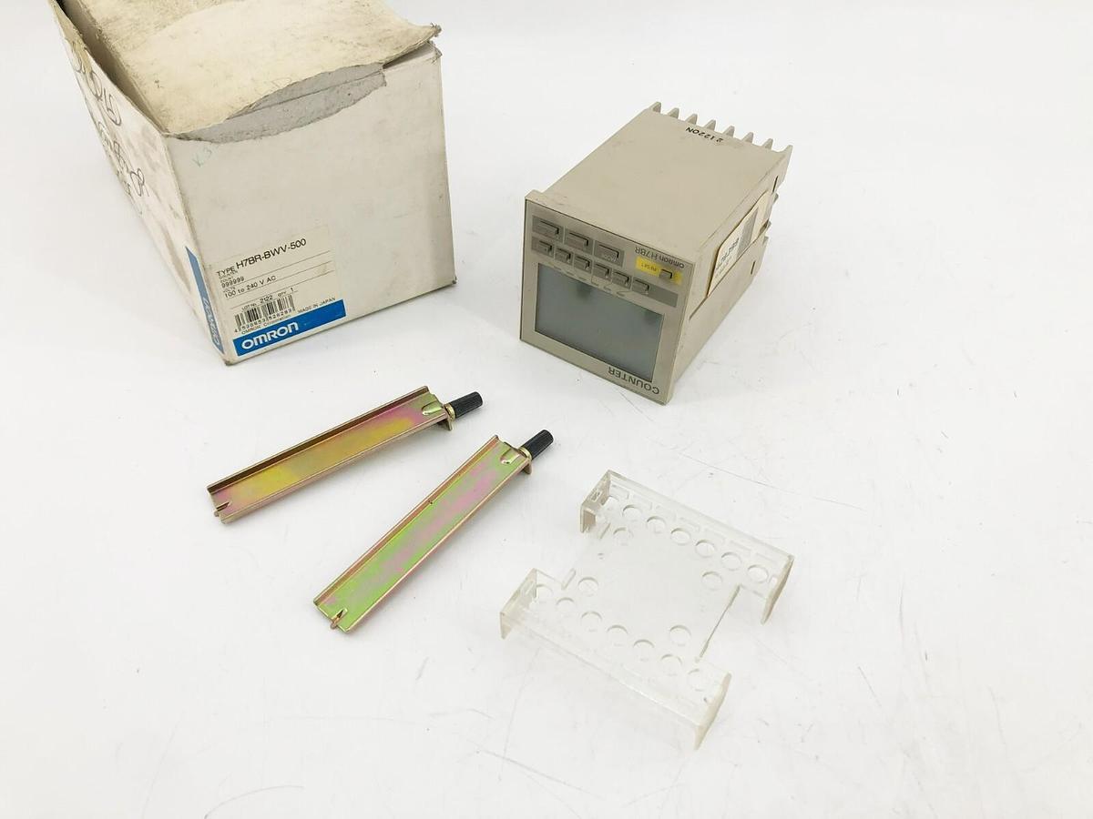 New Omron H7BR-BWV-500 Counter 2 Stage 100-240VAC 0-999999