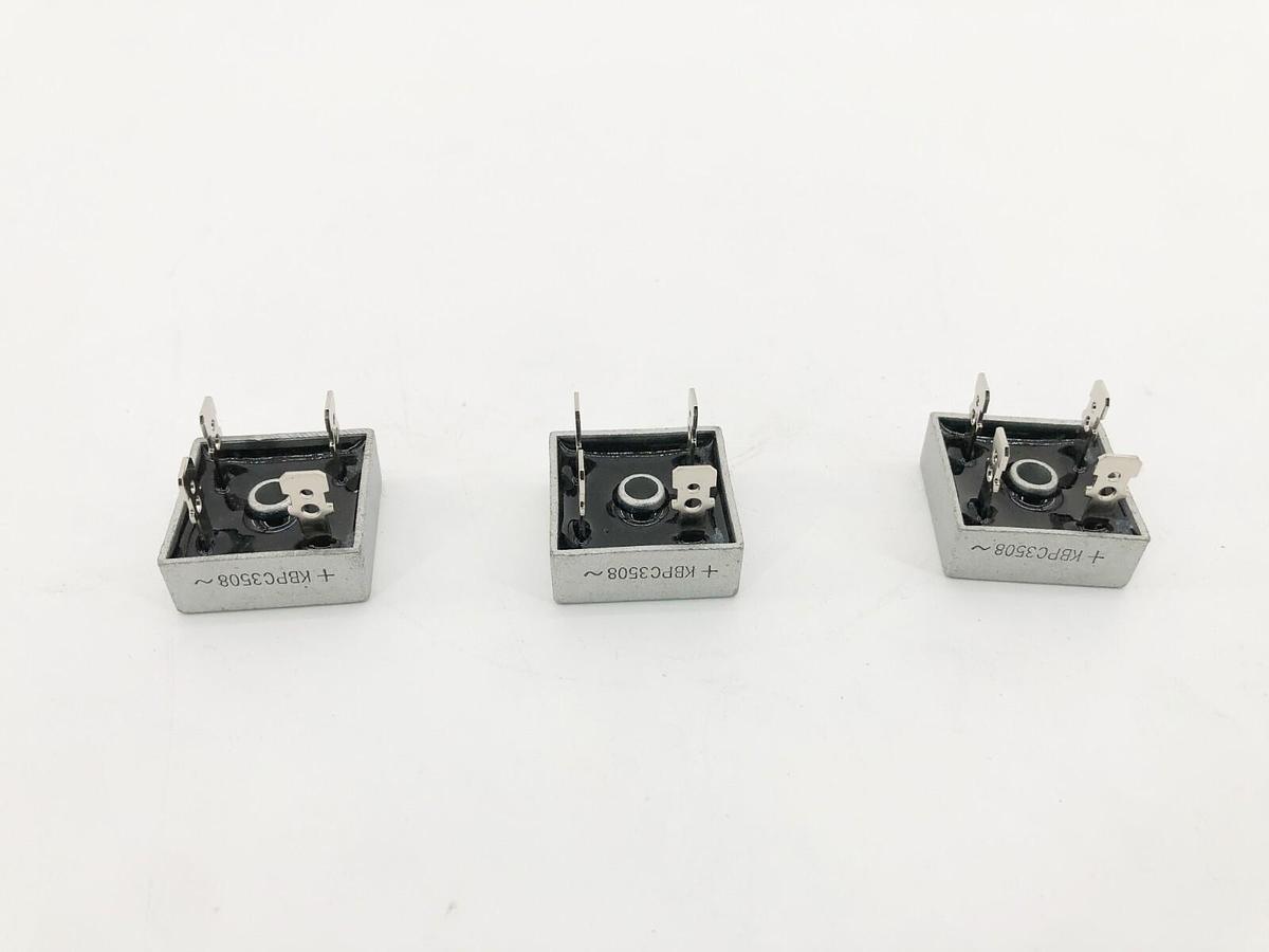 Lot of 3 New Dean Technology KBPC3508 Bridge Rectifiers 800V 400A 560V 35A