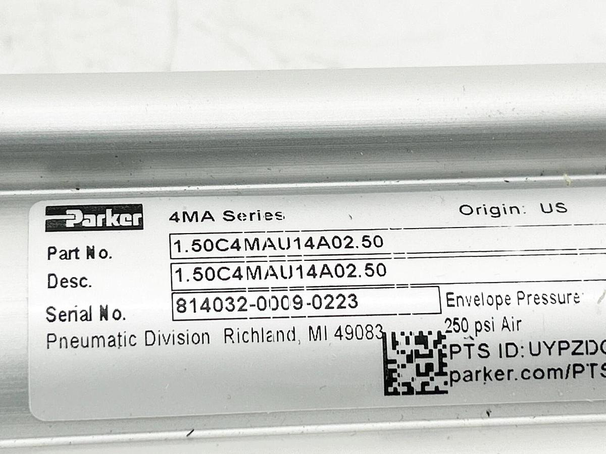 New Parker 1.50C4MAU14A02.50 Pneumatic Cylinder 240PSI 4MA Series