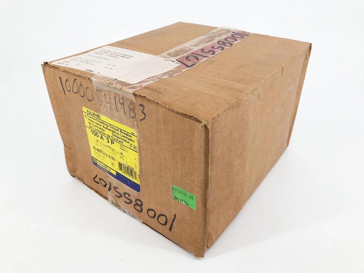New Square HJL36100 PowerPact Circuit Breaker 100A 3P 600V Sealed Box