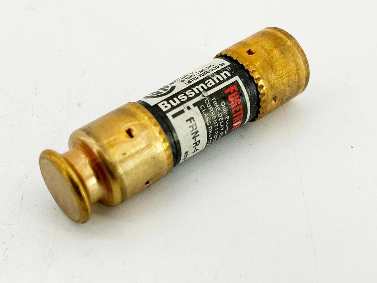 New Lot of 3 Bussmann FRN-R-4 Time Delay Current Limiting Fuse 4A 250V