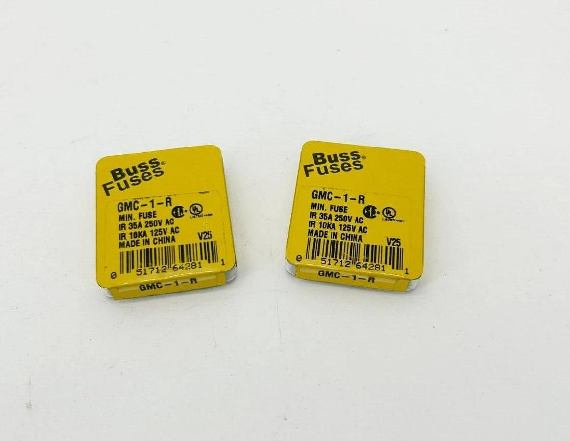 Lot of 10 New Bussmann GMC-1-R Time Delay Fuses 1A 250V