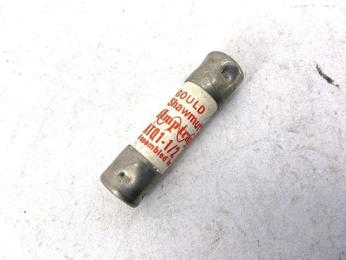 Lot of 3 New Gould Shawmut ATQ1-1/2 Amp-Trap Time-Delay Fuse 1-1/2A 500V