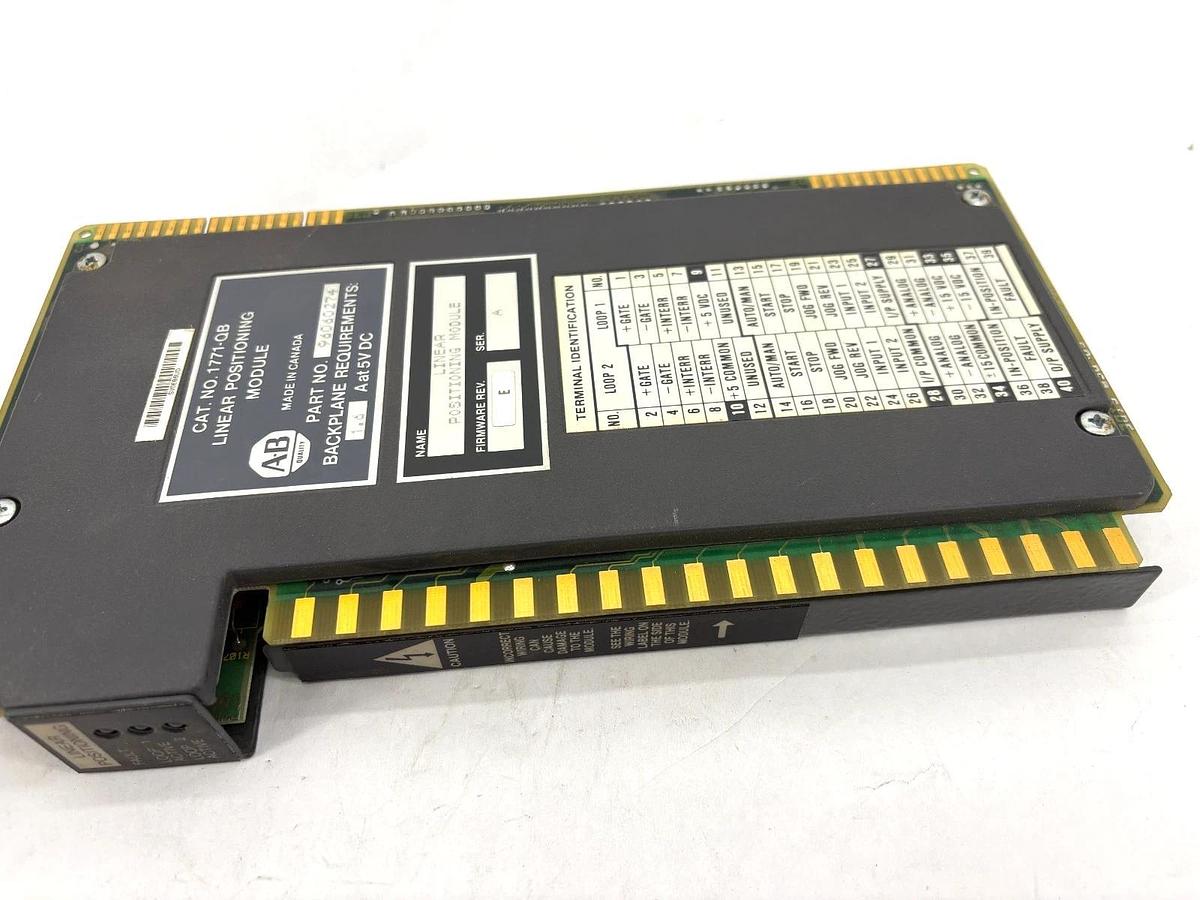 Used Allen-Bradley 1771-QB Ser. A Linear Positioning Module Firm. Rev. E
