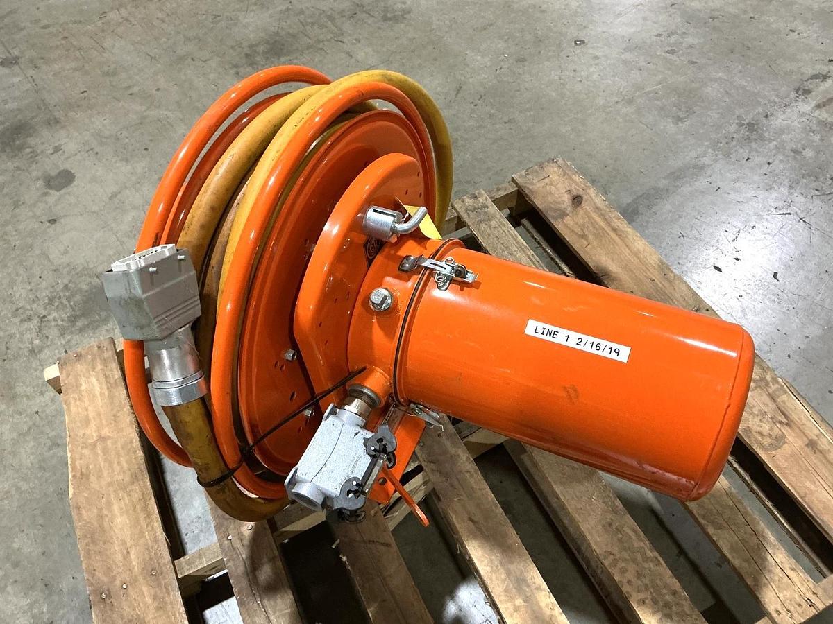 Used Gleason Reel S21751-163-15-2-CSA Heavy Duty Cable Reel Retrieve 30ft 35A 600V