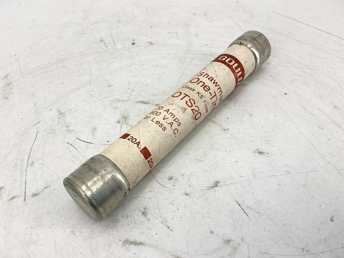 Lot of 2 New Gould Shawmut OTS20 One-Time Class K5 Fuse 20A 600V