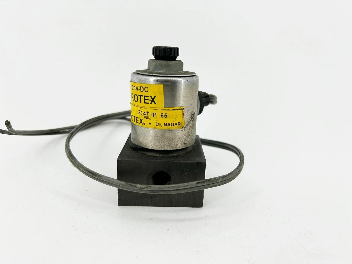 Used Rotex 30125 3-Way Direct Acting Solenoid Valve 24VDC