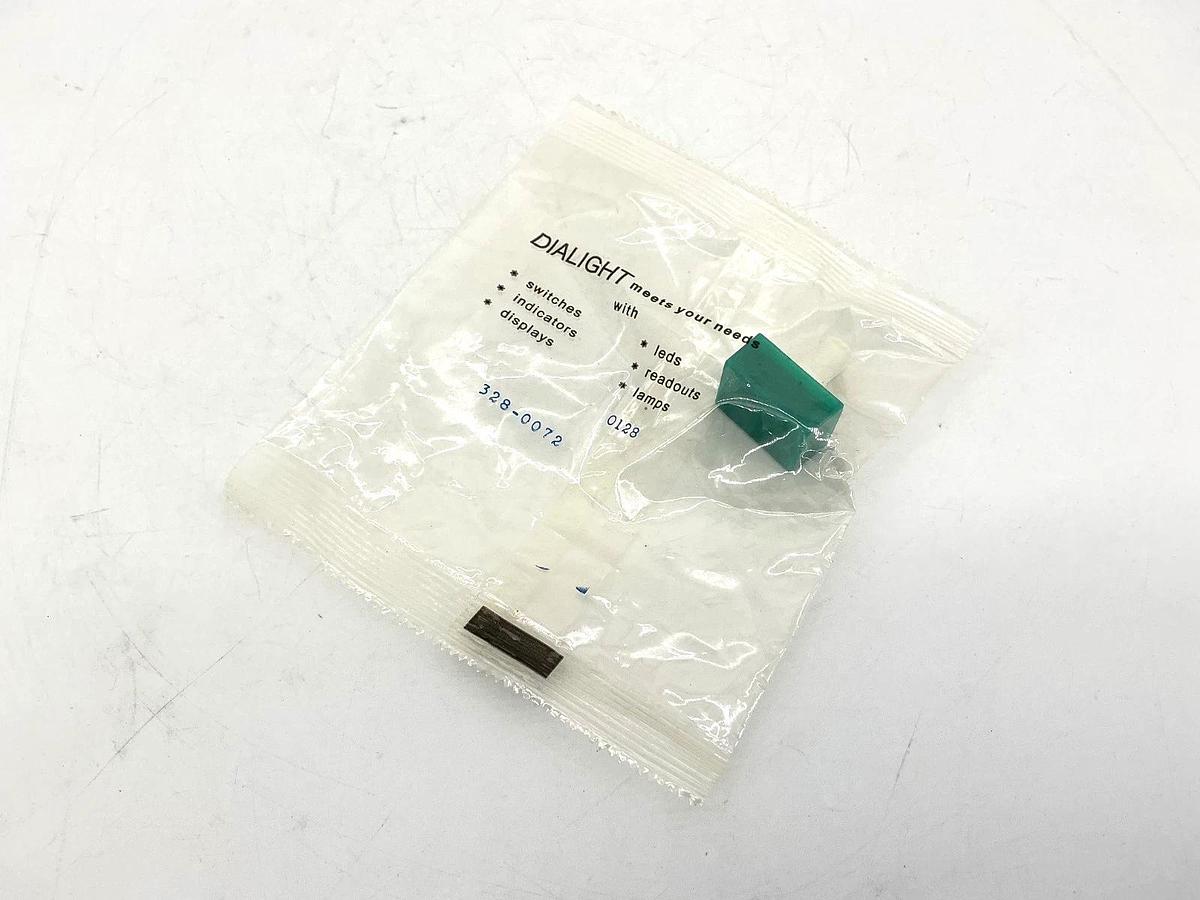Lot of 2 New Dialight 328-0072 Illuminated Switch/Pushbutton Cap Rectangle Green