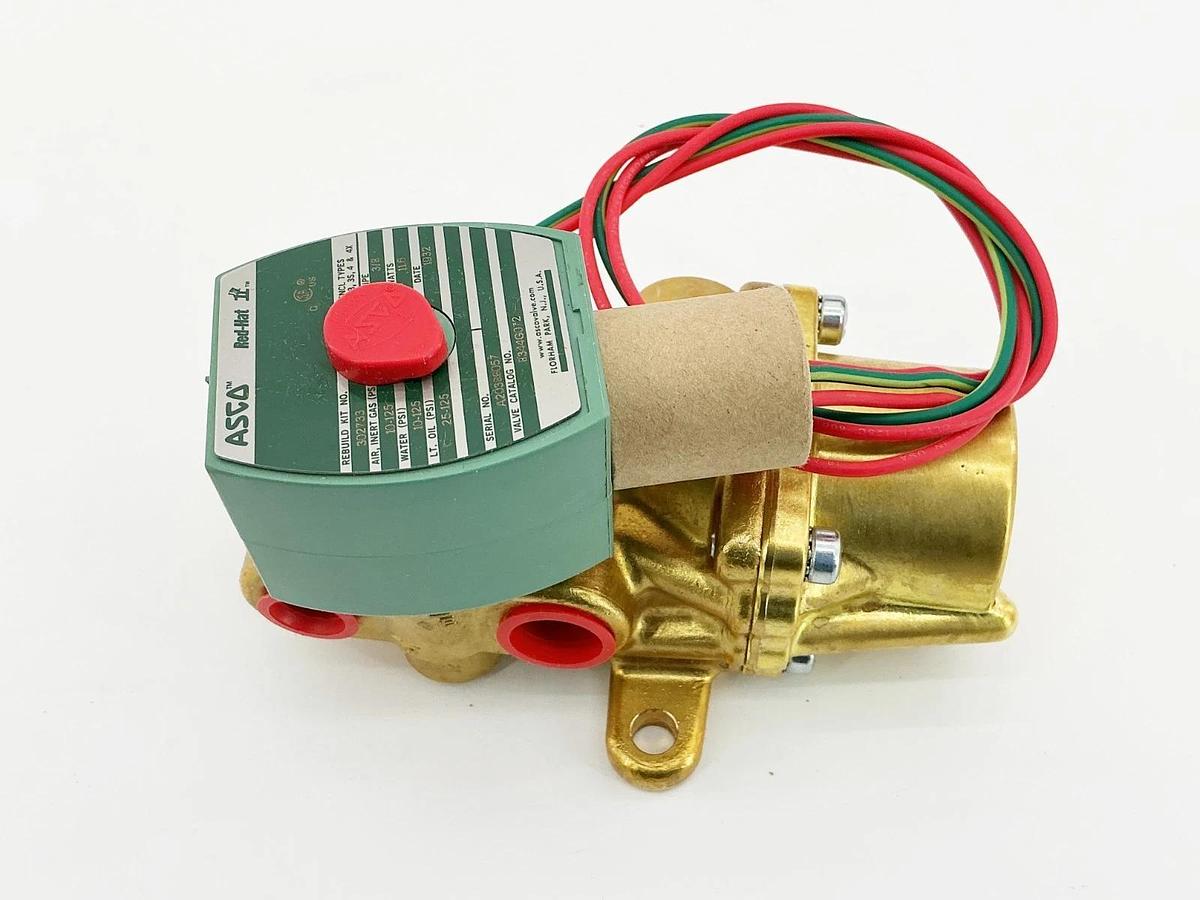 New Asco 8344G072 24VDC Solenoid Valve 10-125PSI 3/8" Pipe 11.6W