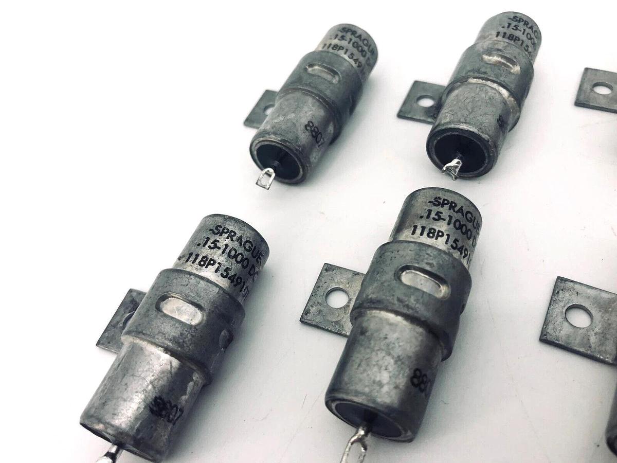 Lot of 6 New Sprague 8807 Capacitor .15-1000 VDC 118P154910T12
