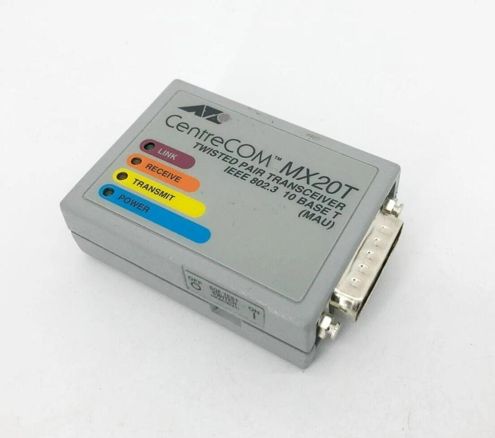 Used Allied Telesyn CentreCOM AT-MX20T Twisted Pair Transceiver