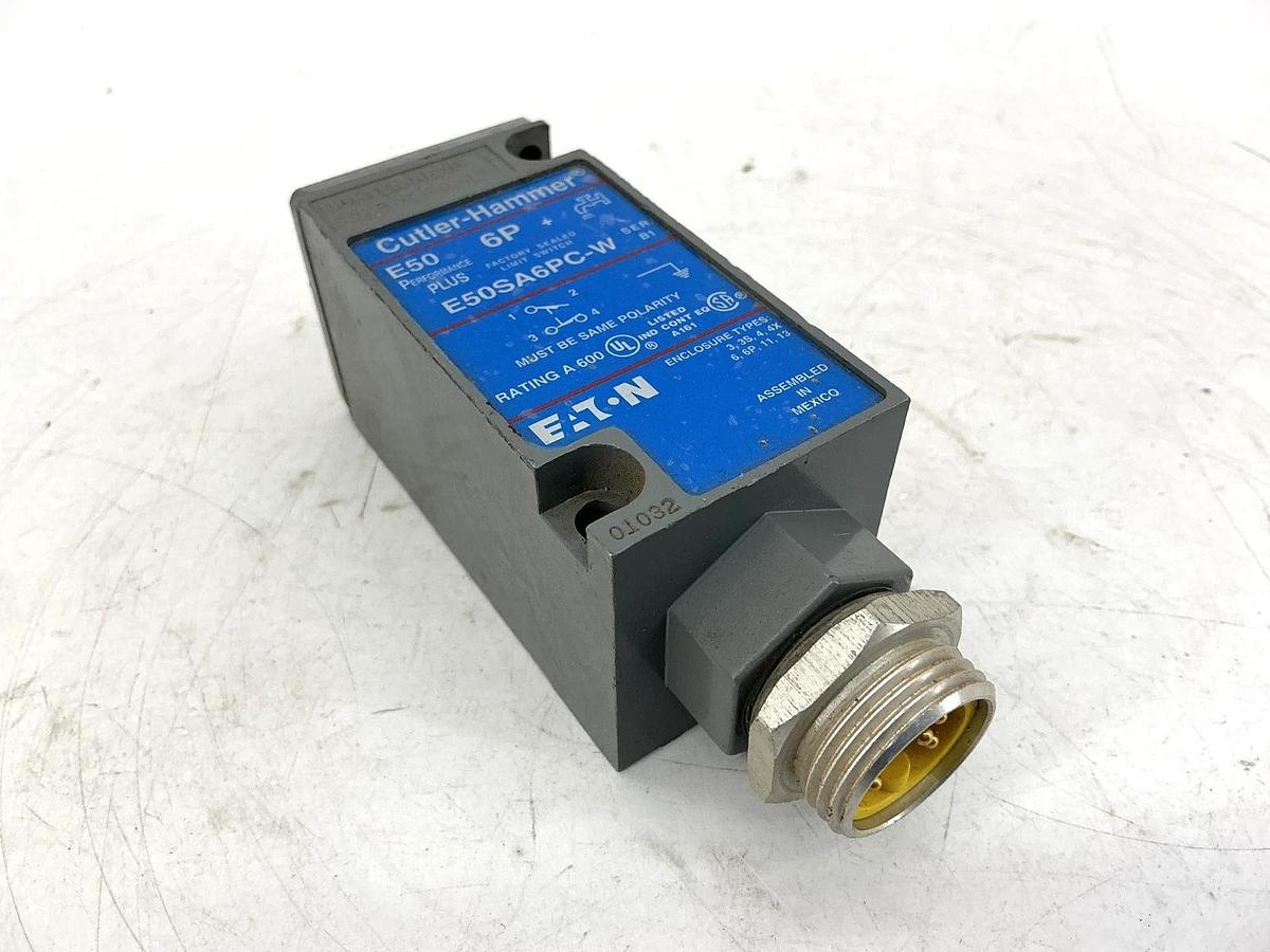 Used Eaton Cutler-Hammer E50SA6PC-W Ser B1 E50 Limit Switch 6-Pole 5-Pin