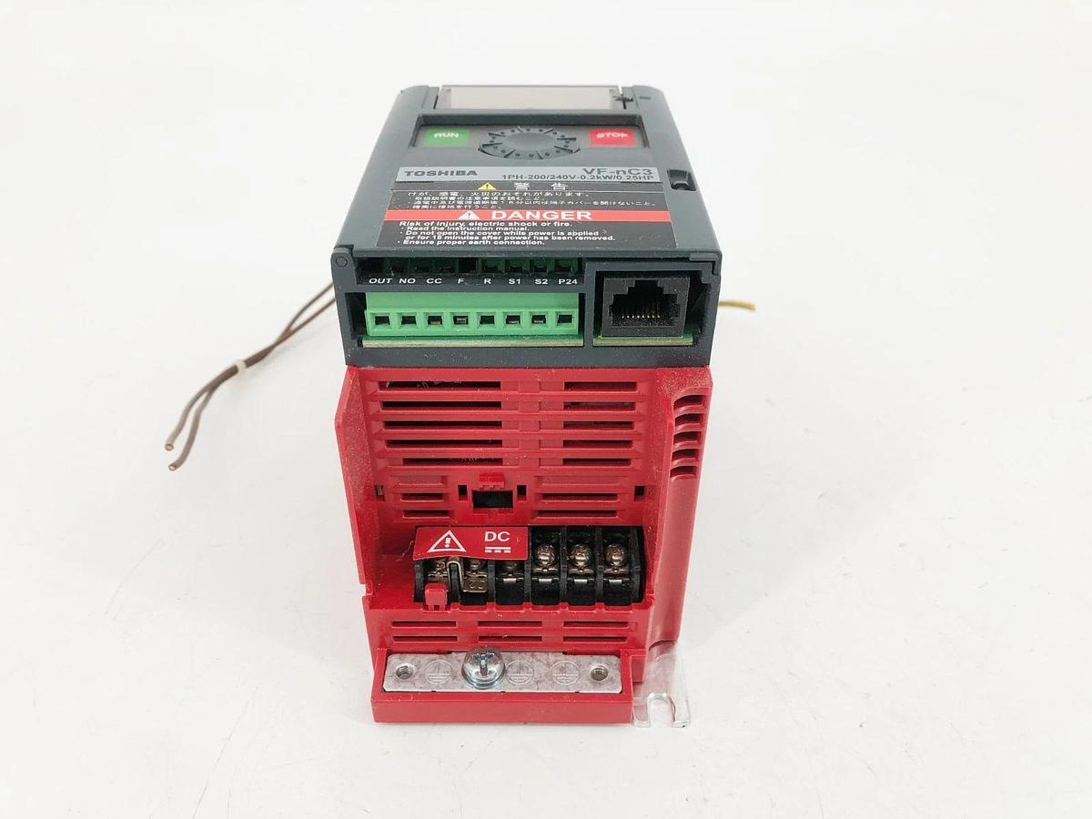 Used Toshiba VFNC3S-2002PL Transistor Inverter 1PH 200/240VAC 0.2kW/0.25HP