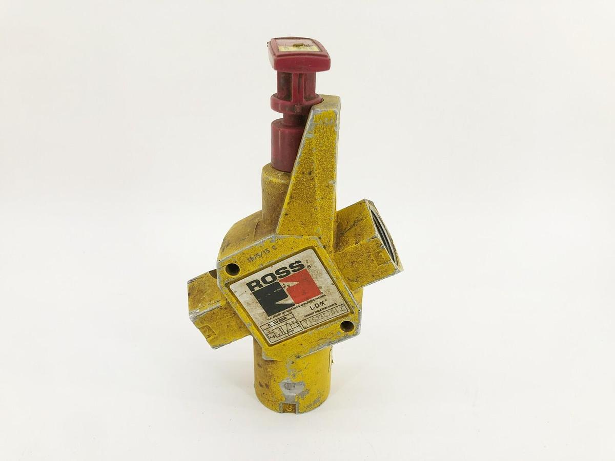 Used Ross Controls Y1523C7012 Manual Lockout L-O-X Valve 1-1.4" Exhaust Port