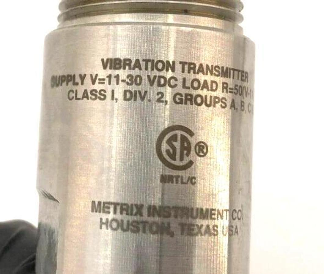 Used Metrix ST5484E-123-112-00 Seismic Vibration Transmitter 11-30VDC