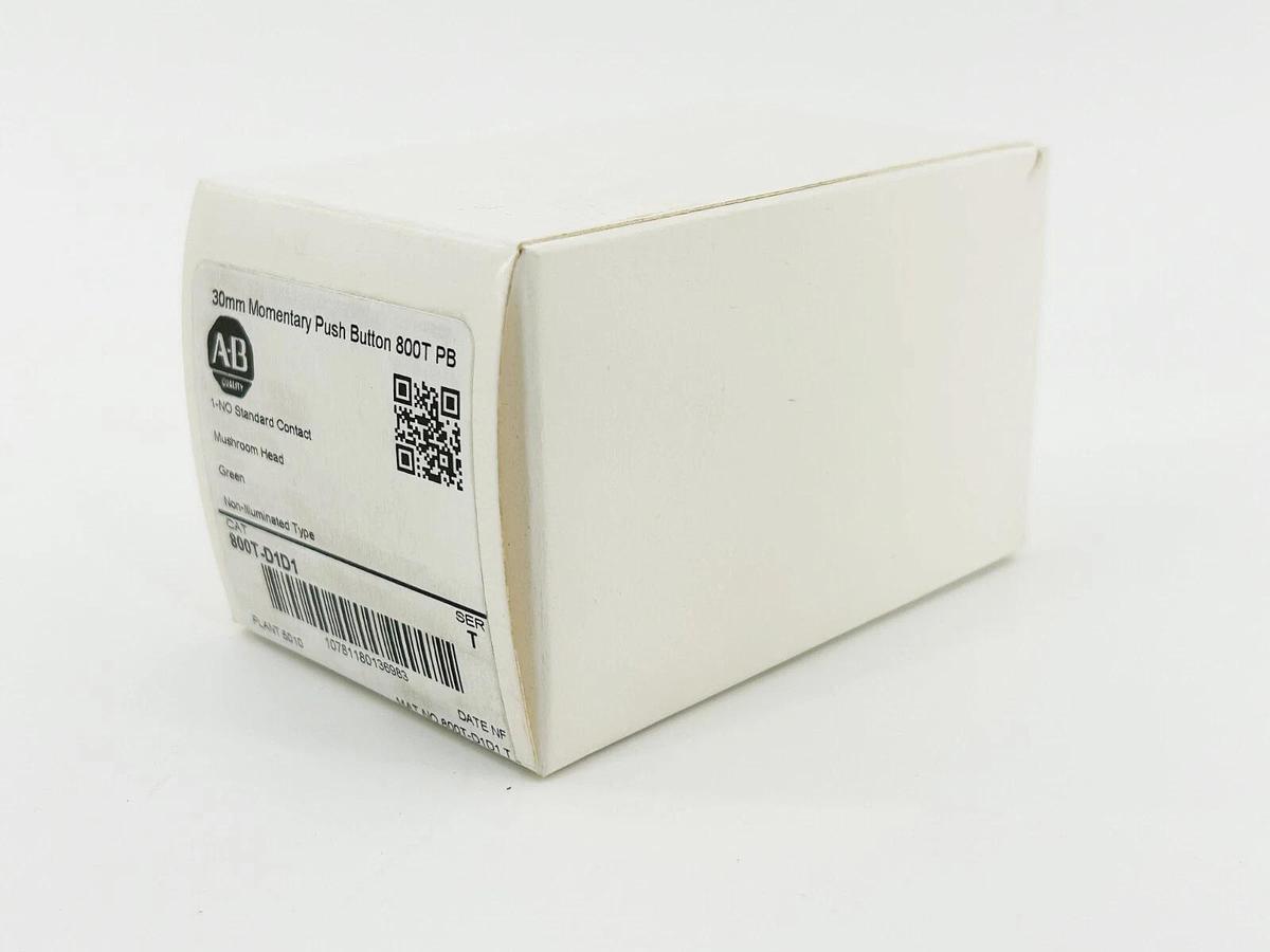 Used Allen Bradley 800T-D1D1 Momentary Push Button 30mm Green Mushroom Head - Sealed