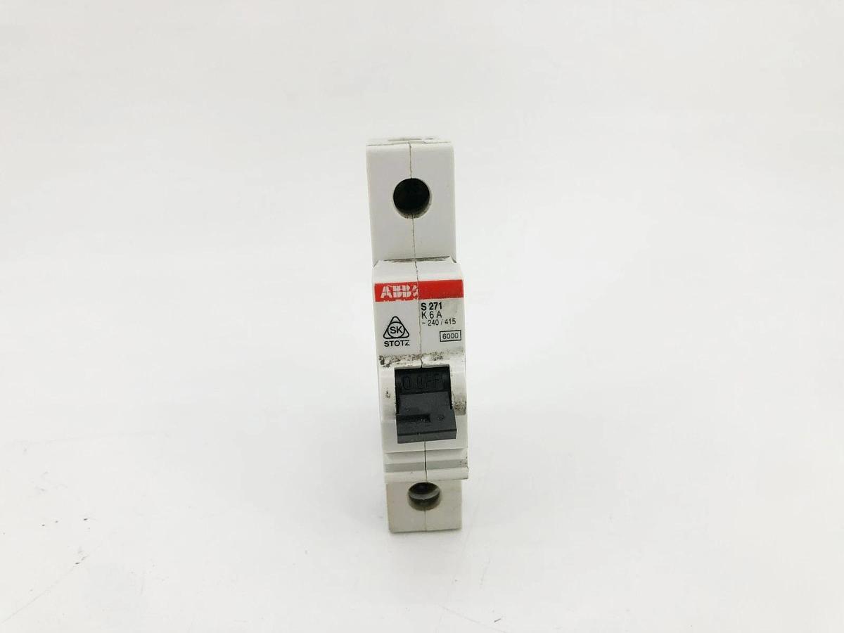Used Lot of 2 ABB S271 K6A Single Pole Breakers 240/415V