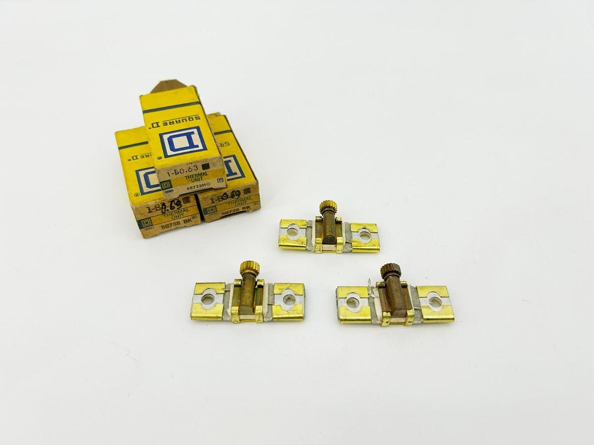 Lot of 3 New Square D B0.63 Heater Overload Relays