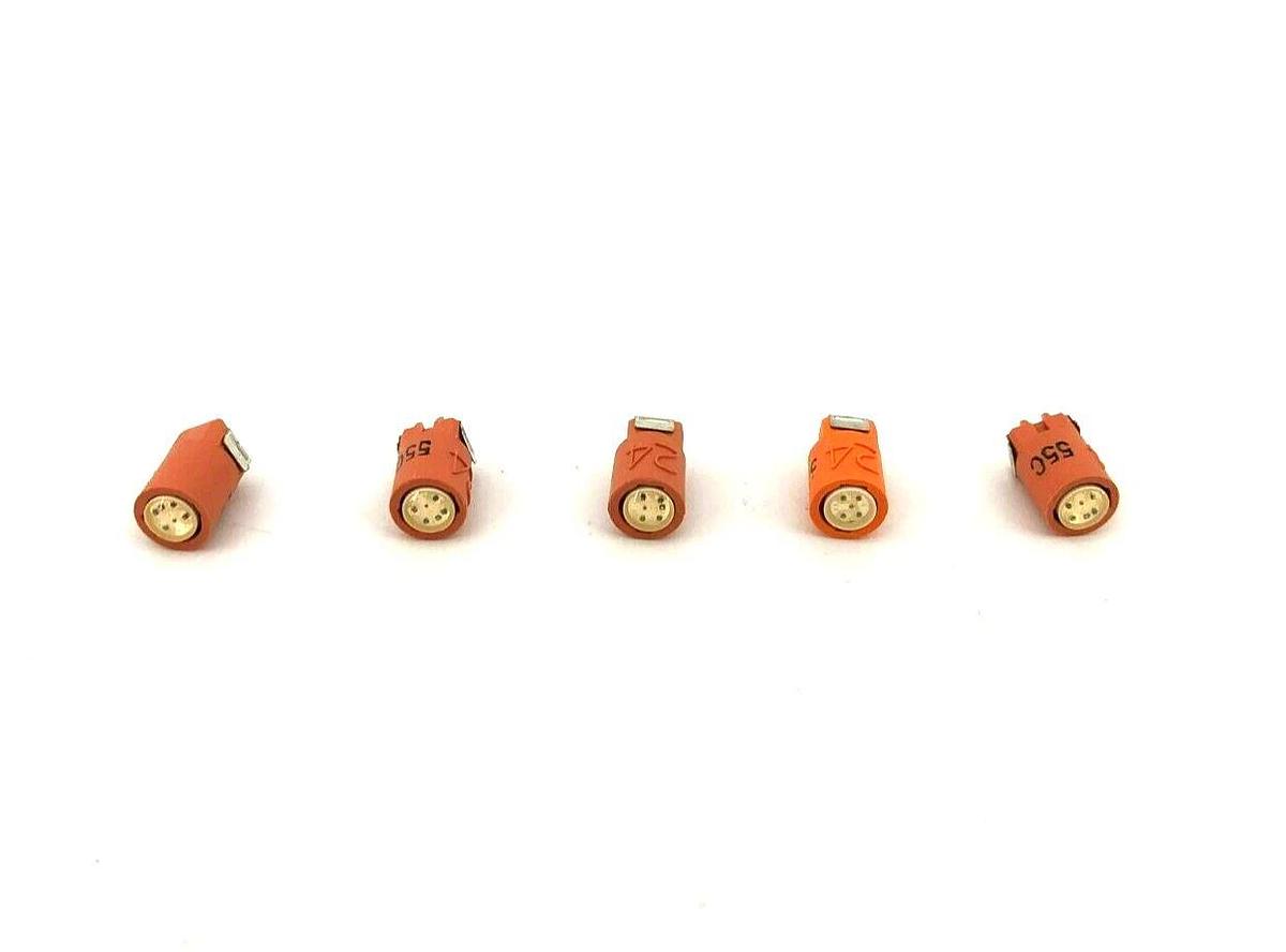 Lot of 5 New IDEC LATD-2A Amber LED Bulbs 24VAC/DC
